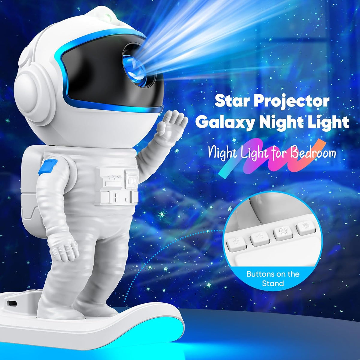 Astronaut Galaxy Projector, Star Night Light for Bedroom (FREE SHIPPING)