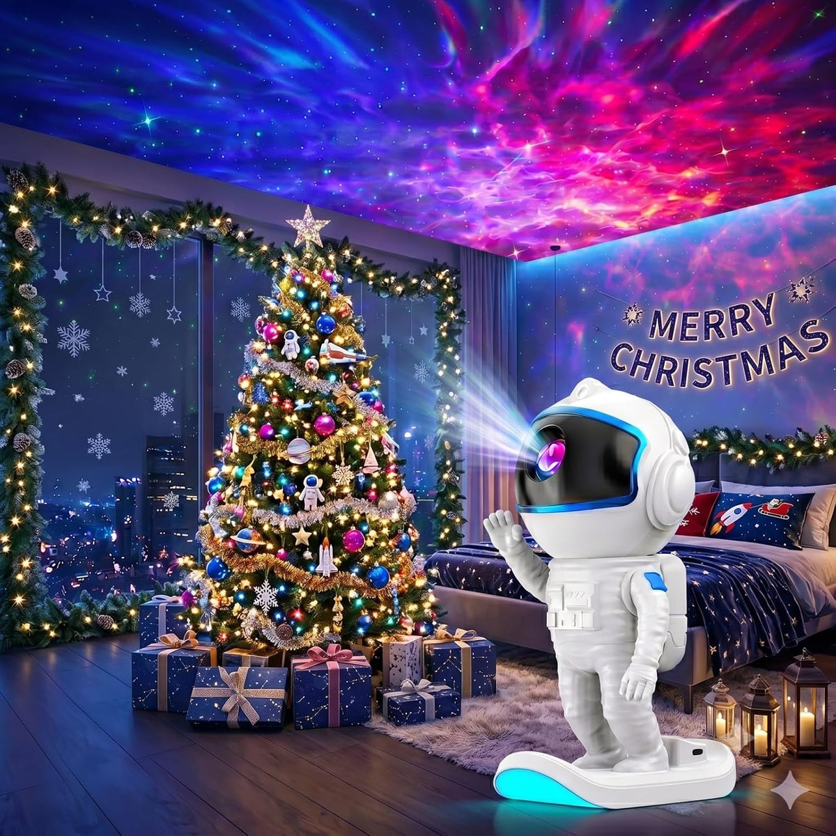 Astronaut Galaxy Projector, Star Night Light for Bedroom (FREE SHIPPING)