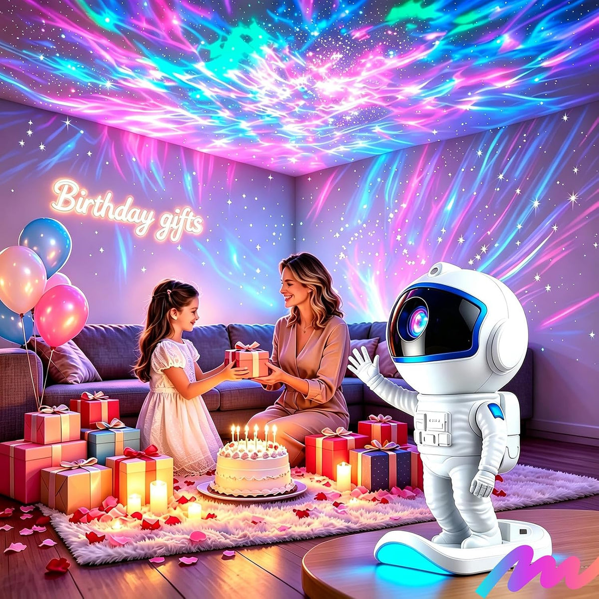 Astronaut Galaxy Projector, Star Night Light for Bedroom (FREE SHIPPING)